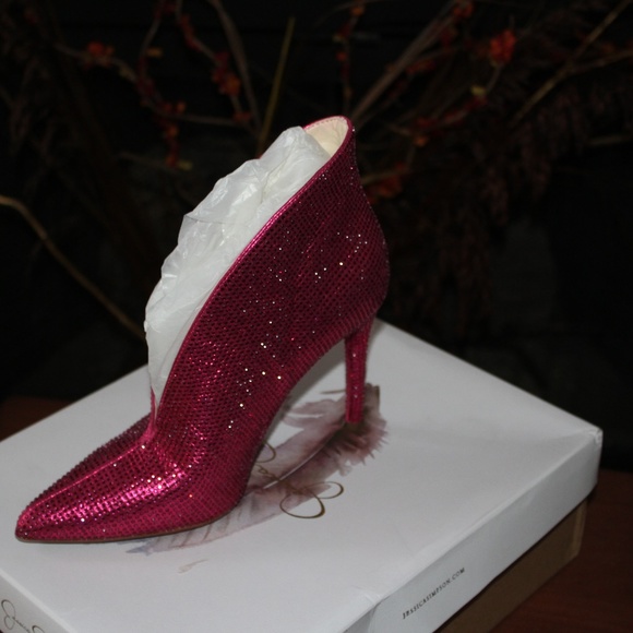 NWT! Jessica Simpson Pointy-Toe Rhinestone Booties - Picture 5 of 6